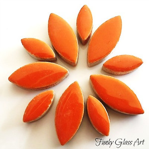 Products: Ceramic Petals Orange FUNKY GLASS ART