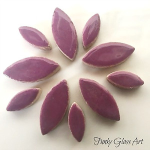 Ceramic Petals Purple FUNKY GLASS ART