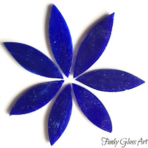 Products: Stained Glass Large Petals - Lapis FUNKY GLASS ART