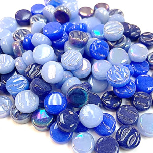 Products: Darling Dotz 8mm Mix - Blueberry Bombe FUNKY GLASS ART