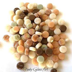 Products: Darling Dotz 8mm Mix - Carmel Crunch FUNKY GLASS ART