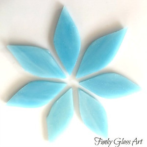 Products: Stained Glass Small Petals - Azurite FUNKY GLASS ART