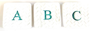 Ceramic Tiles Letter A-Z FUNKY GLASS ART