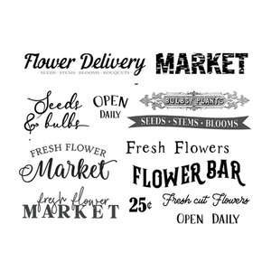 Flower Market Labels FUNKY GLASS ART
