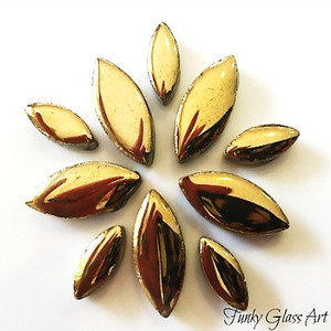 Products: Ceramic Petals Gold FUNKY GLASS ART