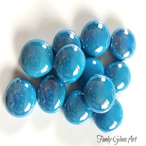 Products: Mini Glass Gems - Aqua FUNKY GLASS ART