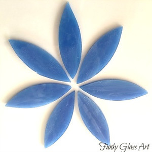 Products: Stained Glass Large Petals Dream Blue FUNKY GLASS ART