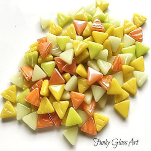 Glass Triangles 10mm - Nectar Mix FUNKY GLASS ART