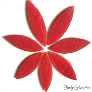 Products: Stained Glass Large Petals Deep Red FUNKY GLASS ART