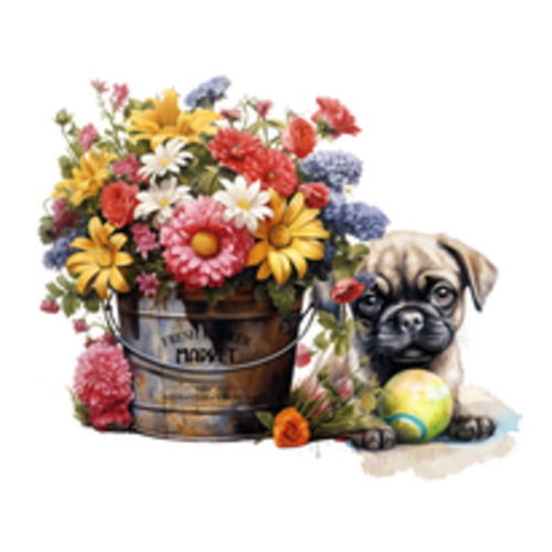 Products: Peeking Pug 2 FUNKY GLASS ART
