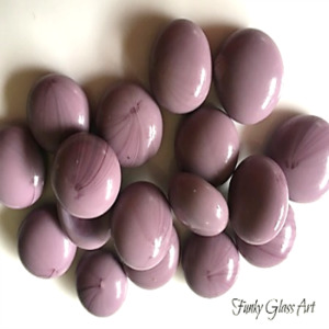 Mini Glass Gems - Marble Plum FUNKY GLASS ART