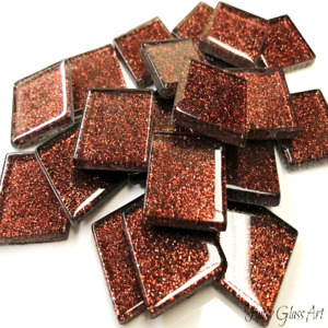 Glitter 23x23 Chocolate - CLEARANCE FUNKY GLASS ART