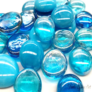 Glass Gems - Aqua Mix FUNKY GLASS ART