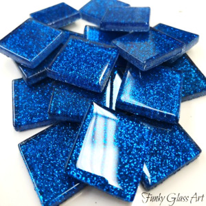Glitter 23x23 Royal Blue - CLEARANCE FUNKY GLASS ART