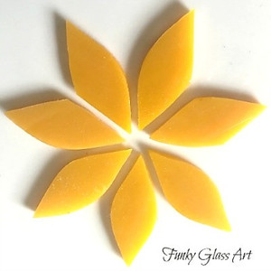 Stained Glass Small Petals Mango Nectar FUNKY GLASS ART
