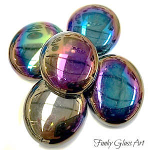XXL Glass Gems - Black Oplascent FUNKY GLASS ART