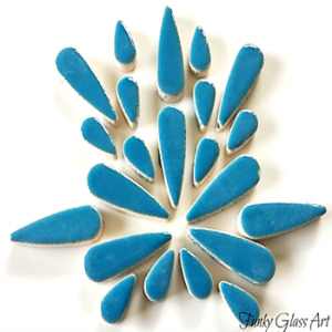 Products: Ceramic Teardrops - Thalo Blue 100gms FUNKY GLASS ART