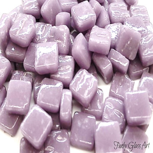 Products: Glass Squares 8x8mm - Lilac FUNKY GLASS ART
