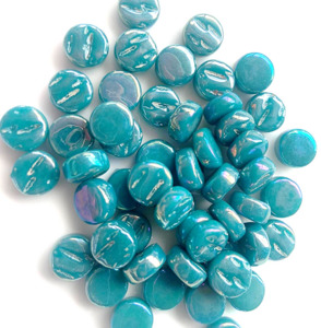 Darling Dotz 8mm - Pearlised Dark Teal FUNKY GLASS ART