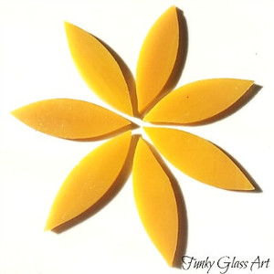 Products: Stained Glass Large Petals Mango Nectar FUNKY GLASS ART