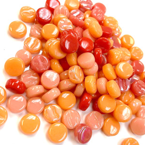 Products: Darling Dotz 8mm Mix - Orange Zest FUNKY GLASS ART