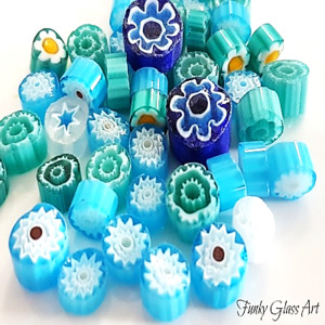 Products: Millefiori - Maldives Sea Blue Mix be FUNKY GLASS ART