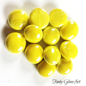 Products: Mini Glass Gems - Yellow FUNKY GLASS ART