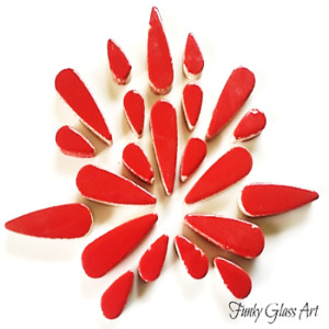 Ceramic Teardrops - Red 100gms FUNKY GLASS ART