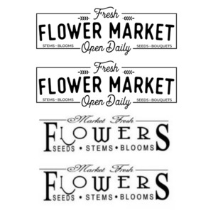 Flower Market Signs FUNKY GLASS ART