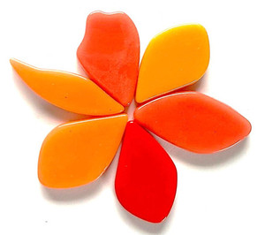 Products: Fallen Petals - Nasturtium Mix FUNKY GLASS ART
