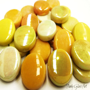 Products: XL French Mustard FUNKY GLASS ART