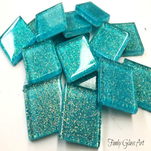 Products: Glitter 23x23 Ice Blue - CLEARANCE FUNKY GLASS ART