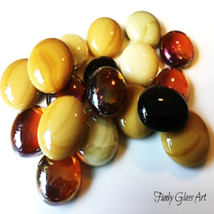 Products: Glass Gems - Topaz Caramel Mix FUNKY GLASS ART