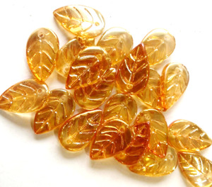 Products: Glass Leaves-Gold FUNKY GLASS ART