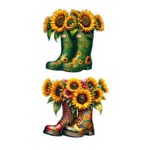 Products: Flower Boots 1 FUNKY GLASS ART