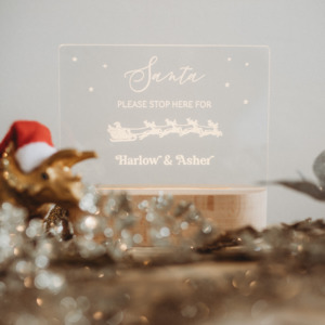 Christmas: Santa Please Stop Here Christmas Night Light