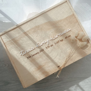 Keepsake Boxes: Acrylic and wooden keepsake box