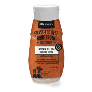 Grass-Fed Beef Bone Broth with Turmeric & Ginger Dog & Cat Food Topper
