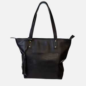 Tote Bags: Coal Leather Tote