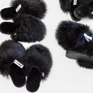 Fluffy Sheepskin Scuff: Night Fury Moodles