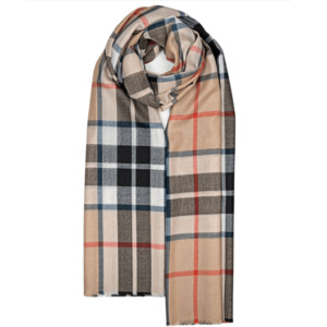 Woollen Scarves: Alba Thomson Camel Modern Extra Fine Merino Stole | Wool Scarf PRE ORDER