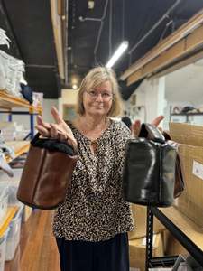 Lynley's Leather Door Stop