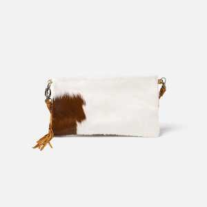 Cowhide Wallets: Tan Cow Clutch