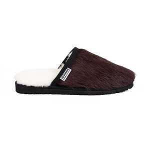 Slippers: Wild Plum Cowhide Moodles