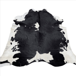 Black and White Premium Cowhide Rug