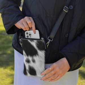 Fur Get Me Not Cowhide Phone Pouch
