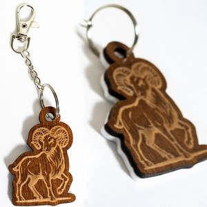 Zodiac Star Sign Wooden Keyrings & Bag Charms