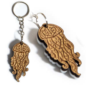 Seaside Wooden Keyrings & Bag Charms