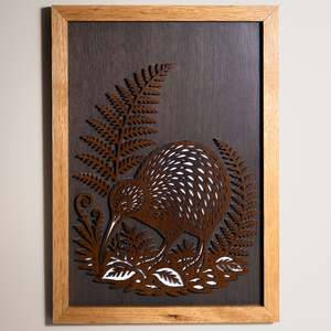 Kiwi – A3 Signature Wall Art (Oak or Walnut)