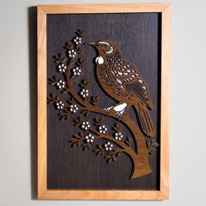 Wall Art: Tūī - 3-Layer Framed Wall Art